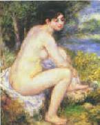 Pierre Renoir  Female Nude in a Landscape France oil painting reproduction